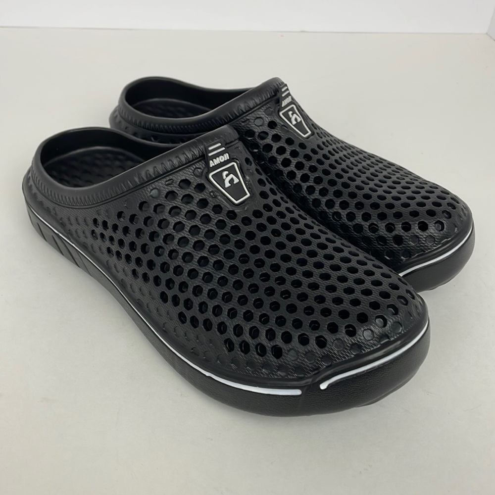 New Amoji Unisex Garden Clogs Shoes Sandals Black